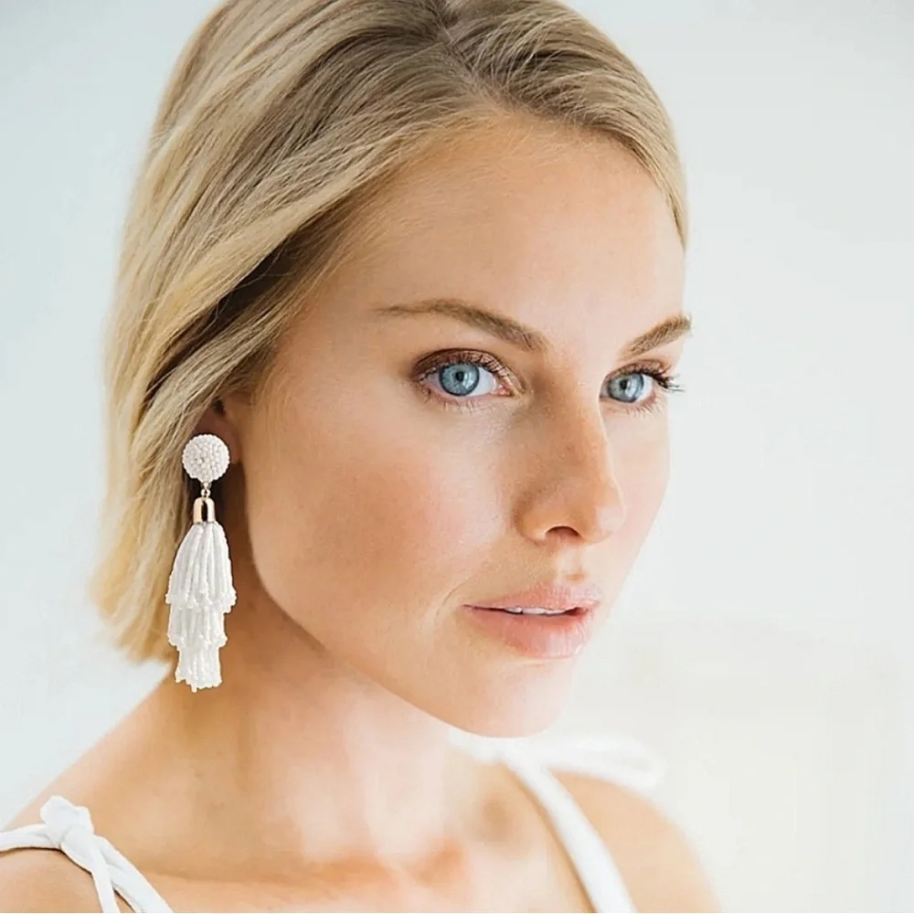 Panacea Beaded Tassel Earrings - Picture 2 of 3